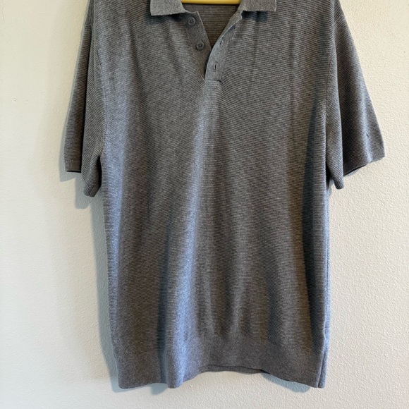 Old Navy Men's Gray Polo Shirt Size Large - Picture 3 of 6